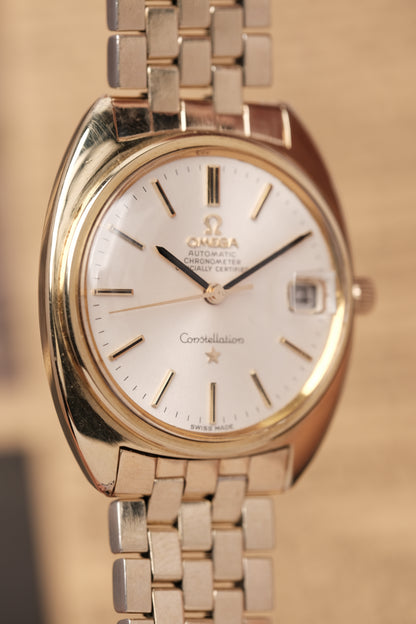 1969 OMEGA Constellation C-shape Day Chronometer White Dial - 168.017