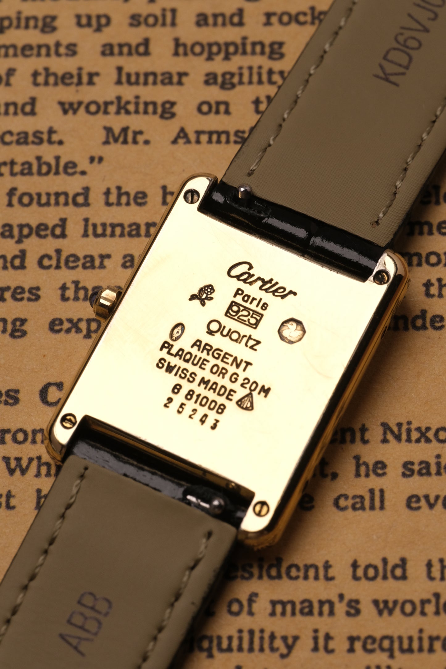 CARTIER MUST DE CARTIER TANK VERMEIL "TRINITY" DIAL REF. 681006