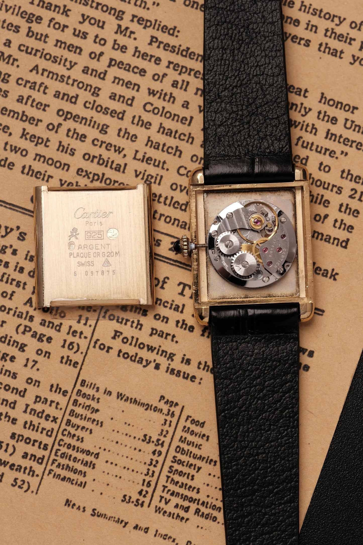 CARTIER MUST DE CARTIER TANK Hand Winding VERMEIL ROMAN DIAL REF. 6 097875