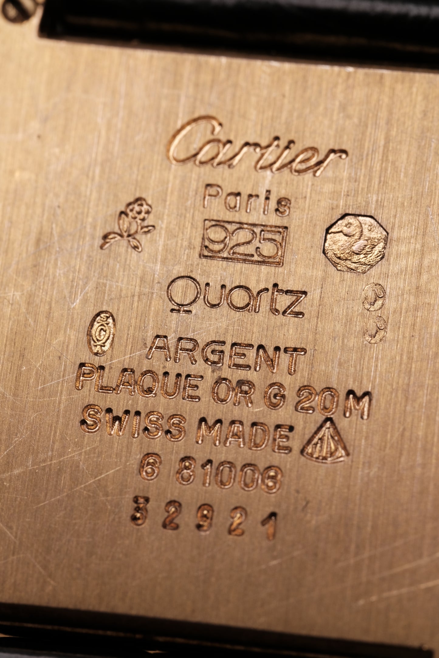 CARTIER MUST DE CARTIER TANK VERMEIL ROMAN DIAL REF. 681006