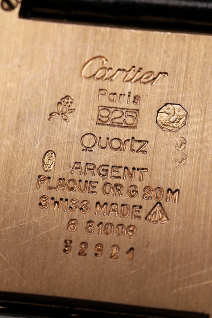 CARTIER MUST DE CARTIER TANK VERMEIL ROMAN DIAL REF. 681006