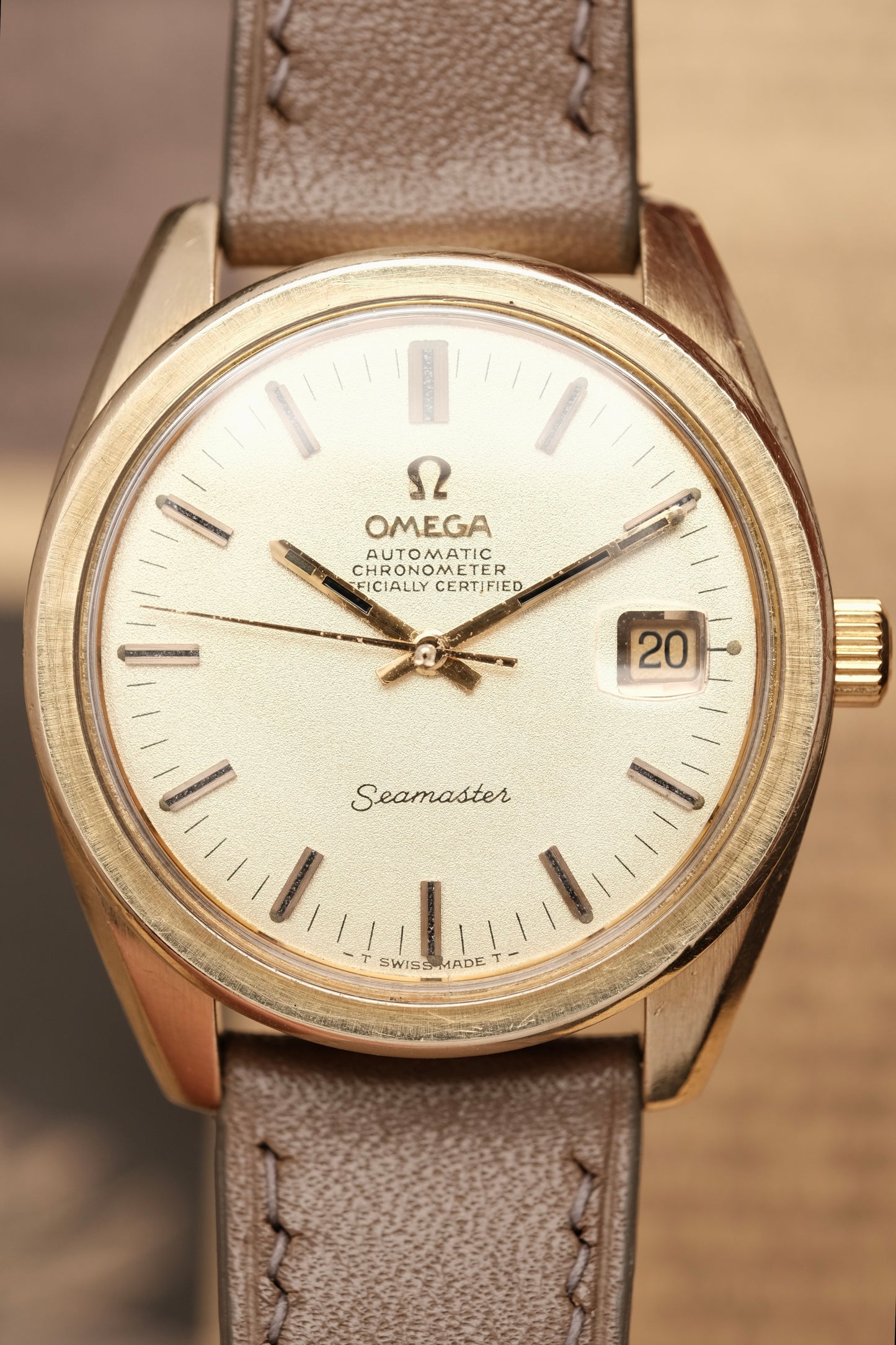 1968 Vintage Omega Seamaster Sparkle Dial Automatic 168.022 Jumbo 36mm Gold Capped Cal.564