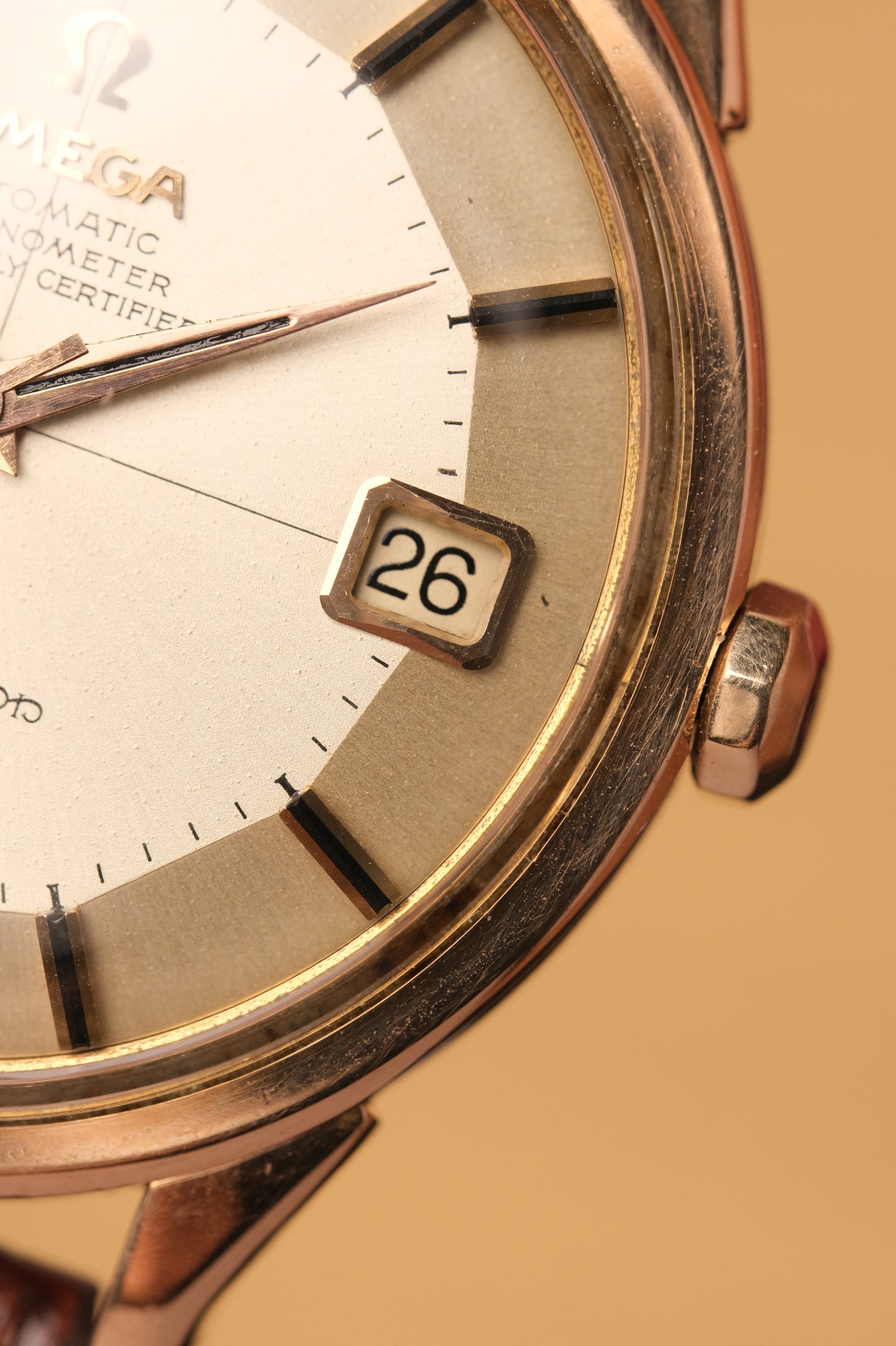 1962 OMEGA CONSTELLATION PIE PAN CROSS HAIR ROSE GOLD AUTOMATIC CHRONOMETER REF. 1490-61 SC