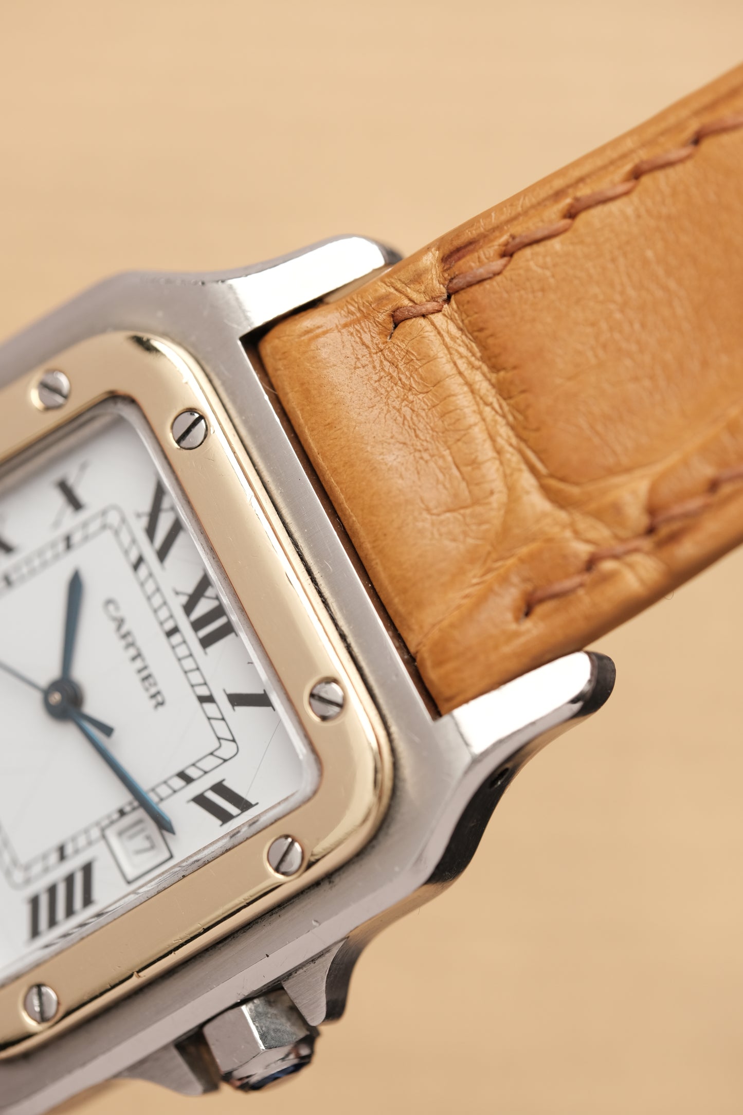 Cartier Santos Carree 2961 Large( 29x41mm)  White Romans Automatic 1980