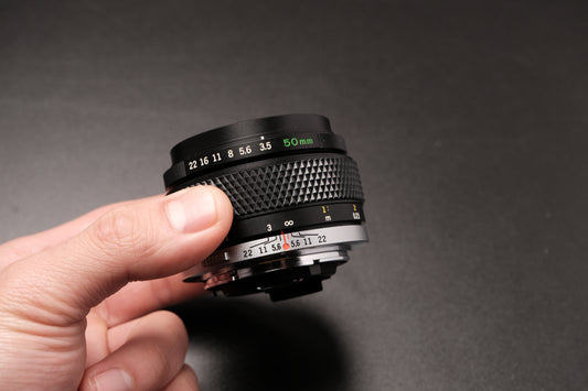 OLYMPUS Zuiko MC Auto-Macro 50mm f/3.5 With OM- Fujifilm Camera Adapter MF Lens