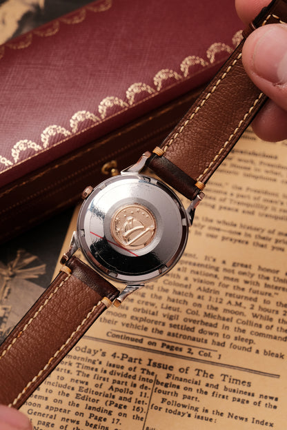 1966 OMEGA CONSTELLATION PIE PAN DOG LEG CROSS HAIR DIAL  ROSE GOLD  AUTOMATIC CHRONOMETER REF. 168.005