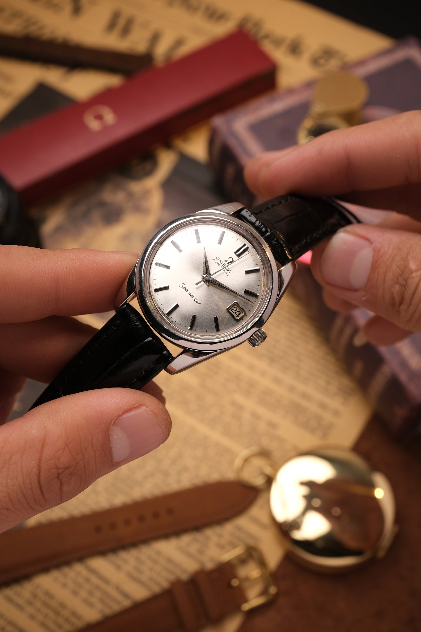 Vintage Omega Seamaster Automatic 166.010 (Black leather strap)