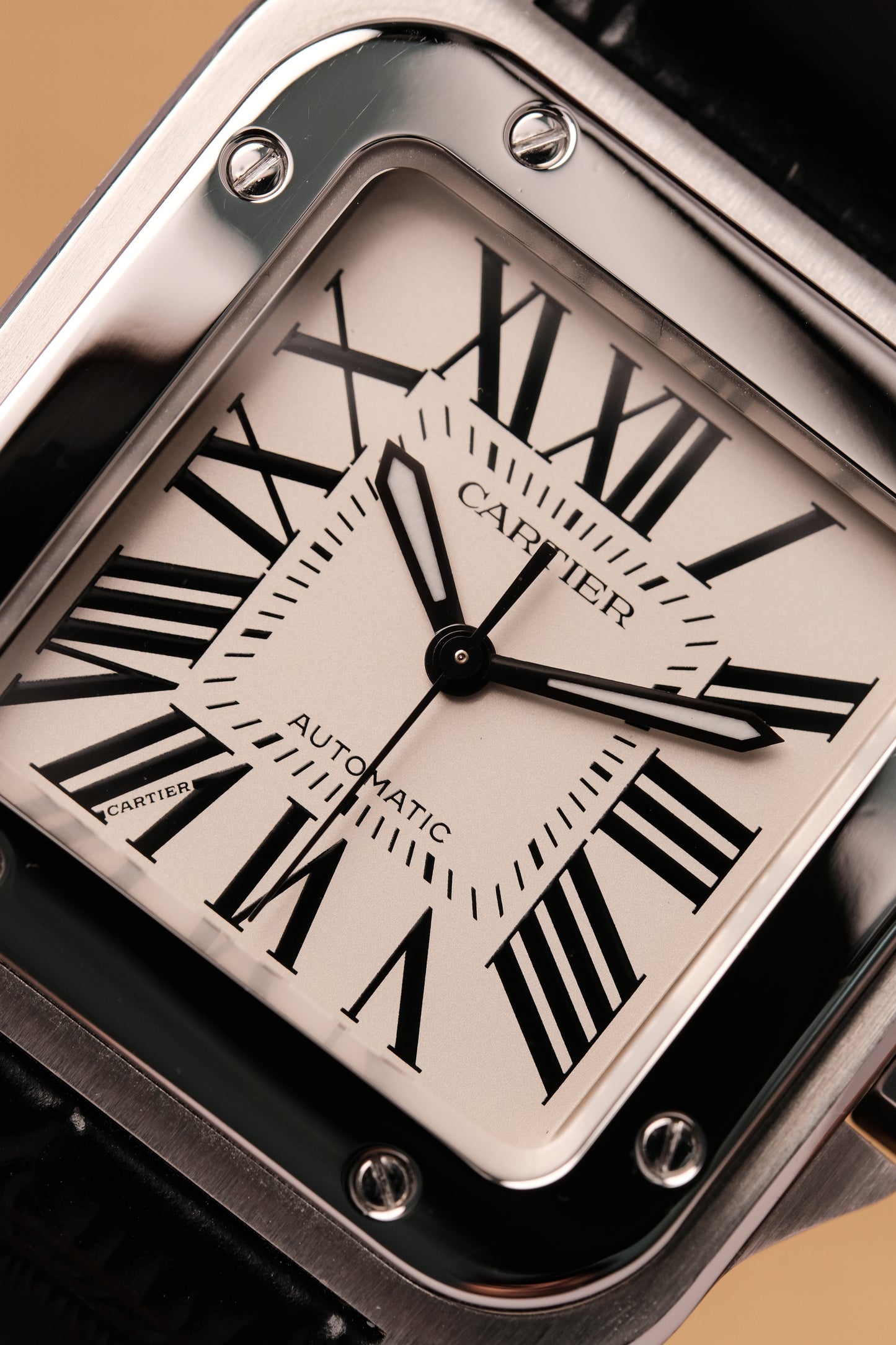 (Full set) Cartier Santos 100 W20126X8 2878 MM White 33mm Automatic Watch