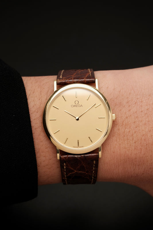 Omega De Ville Ref.1950075.2 Ultra Thin Gold Quartz