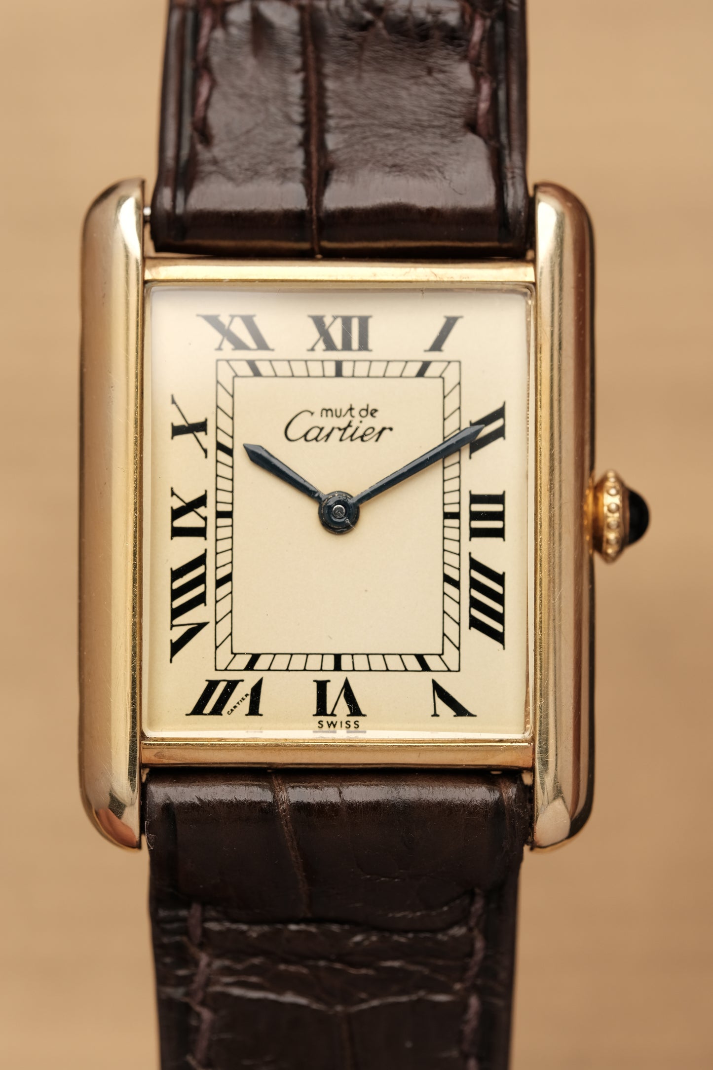 CARTIER MUST DE TANK VERMEIL (LM 23x31mm) ROMAN DIAL HAND WINDING