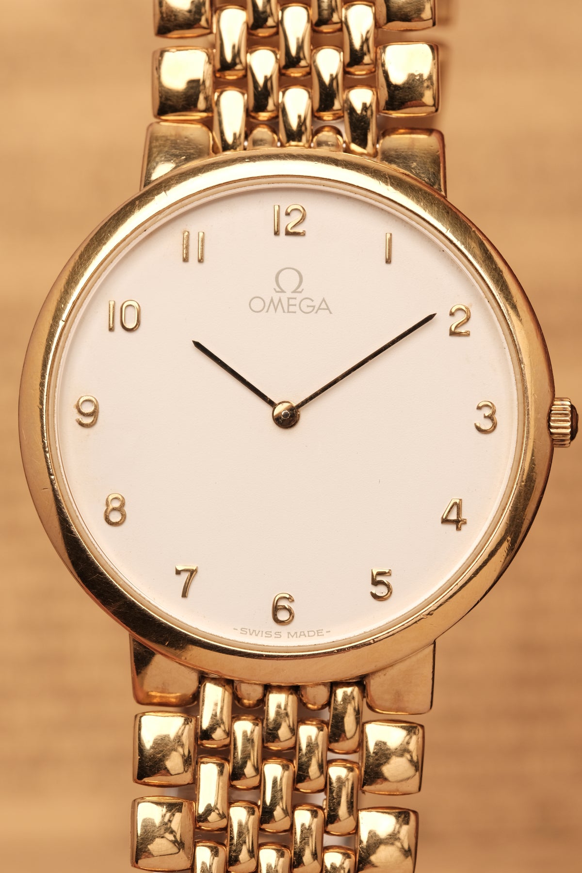 Omega De Ville Ref. 395.0875.2 Cal.1378 Ultra Thin Arabic Numeral Dial  Integrated Bracelet