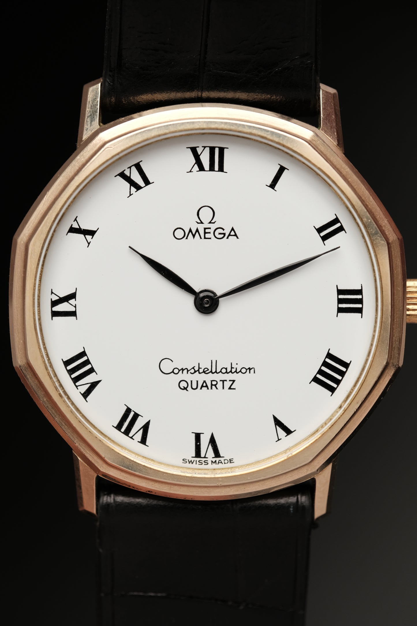 1980s Vintage Omega Constellation 1910041 Octagonal 10k gold filled