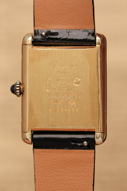 CARTIER MUST DE TANK VERMEIL (LM 23x31mm) HAND WINDING FERRARI RED DIAL