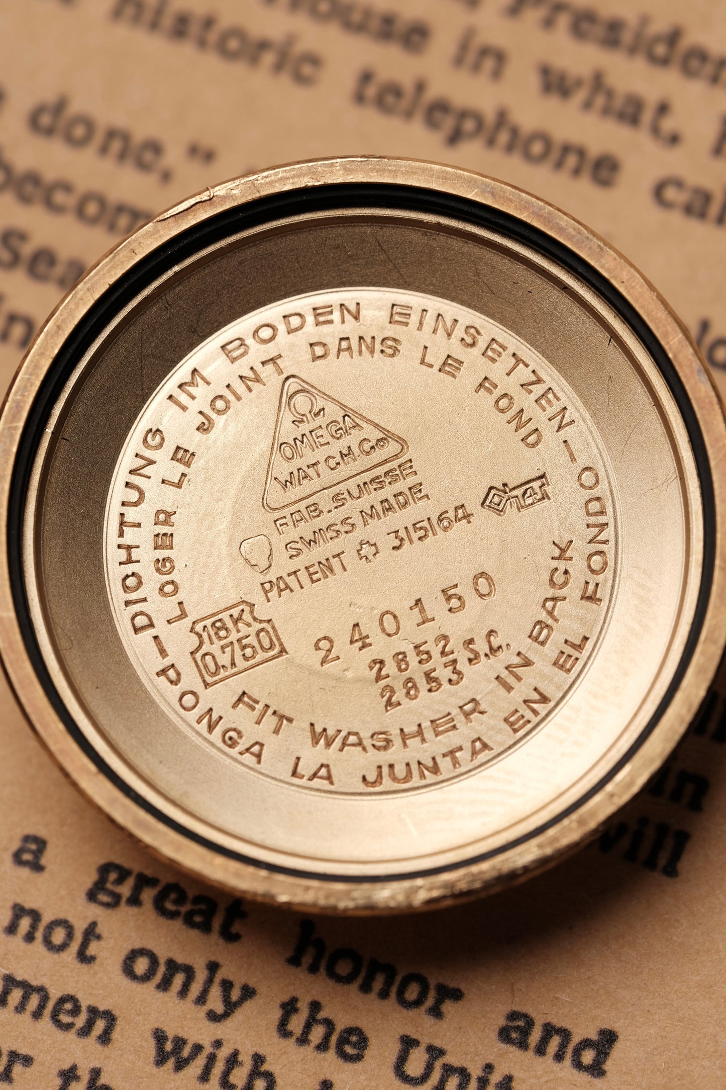 Vintage 1958 Omega Constellation Pie Pan De Luxe Arrow Head Ref 2852/2853 S.C