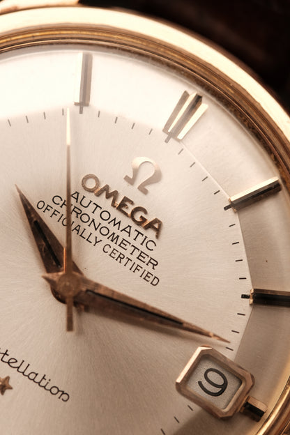 1964 OMEGA CONSTELLATION PIE PAN DOG LEG White Dial Rose Gold AUTOMATIC CHRONOMETER REF. 168.005