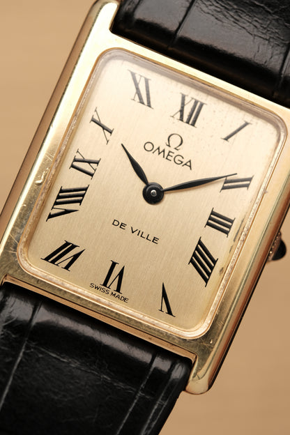 Vintage Tank OMEGA DE VILLE Roman Dial (25x31mm) Hand Windding Ref.11784 + BOX
