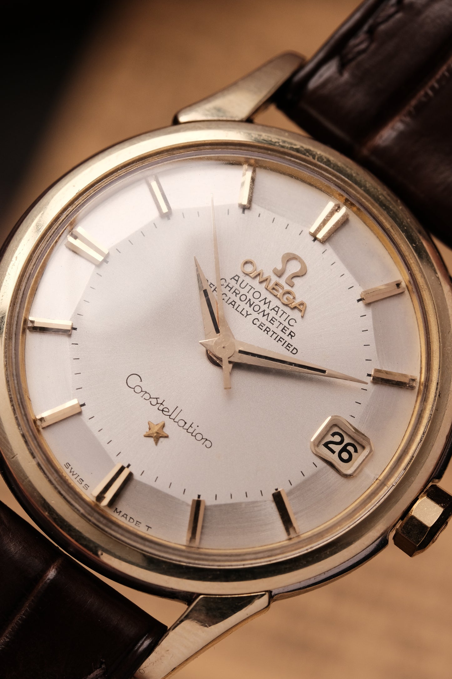 1959 Omega Constellation Pie Pan Gold Capped  Dial REF. 14393-8- SC