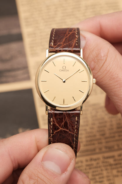 Omega De Ville Ref.1950075.2 Ultra Thin Gold Quartz