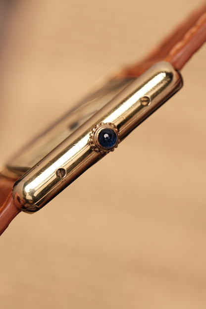1990's CARTIER MUST DE CARTIER TANK VERMEIL ROMAN DIAL Quartz