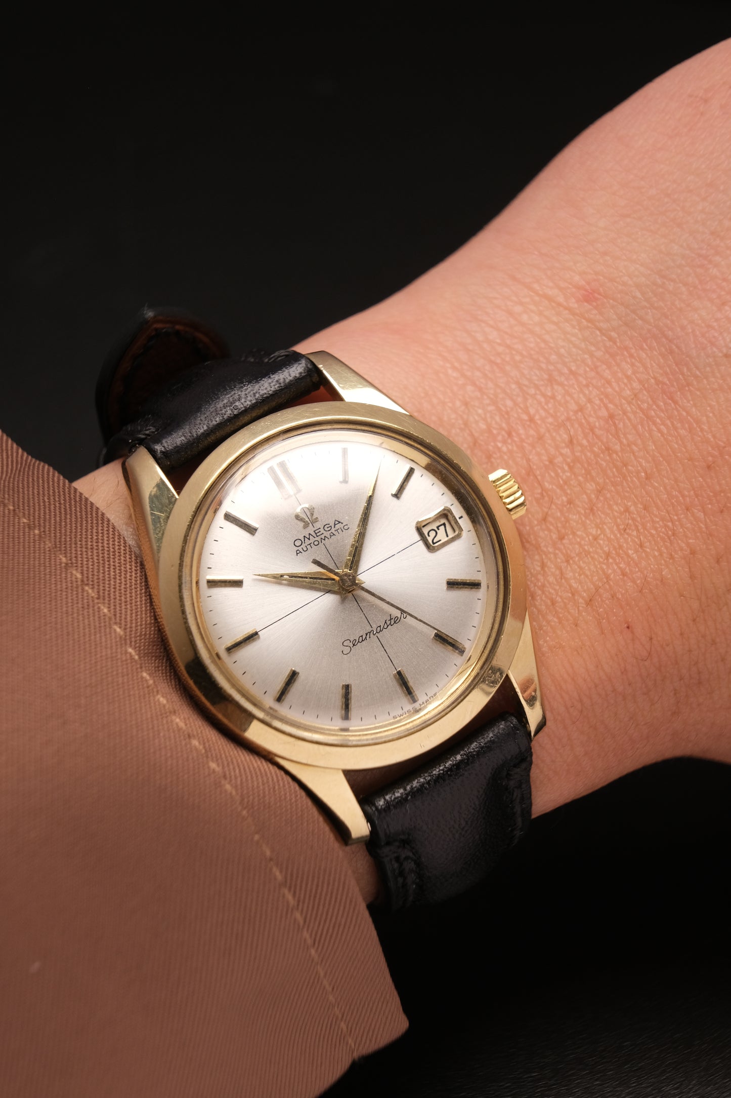 Vintage Omega Seamaster Automatic Gold Capped  Cross hair dial 1960's