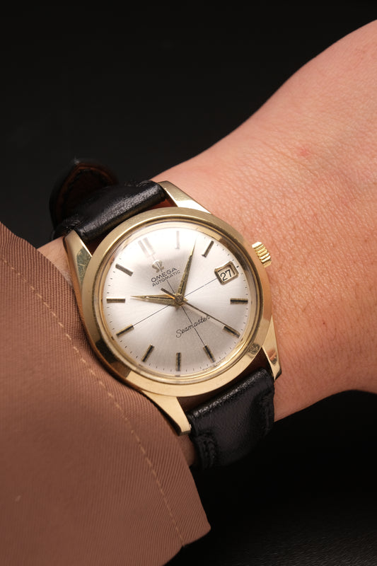 Vintage Omega Seamaster Automatic Gold Capped  Cross hair dial 1960's