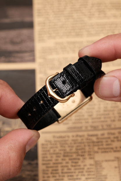 CARTIER MUST DE TANK (LM 23x31mm) Hand Winding VERMEIL Black DIAL 6173765