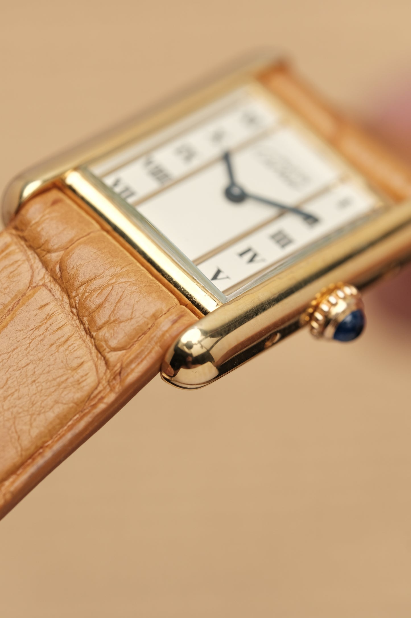 CARTIER MUST DE TANK VERMEIL (SM 20x28mm) COLUMN DIAL QUARTZ Ref.5057001
