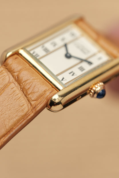 CARTIER MUST DE TANK VERMEIL (SM 20x28mm) COLUMN DIAL QUARTZ Ref.5057001