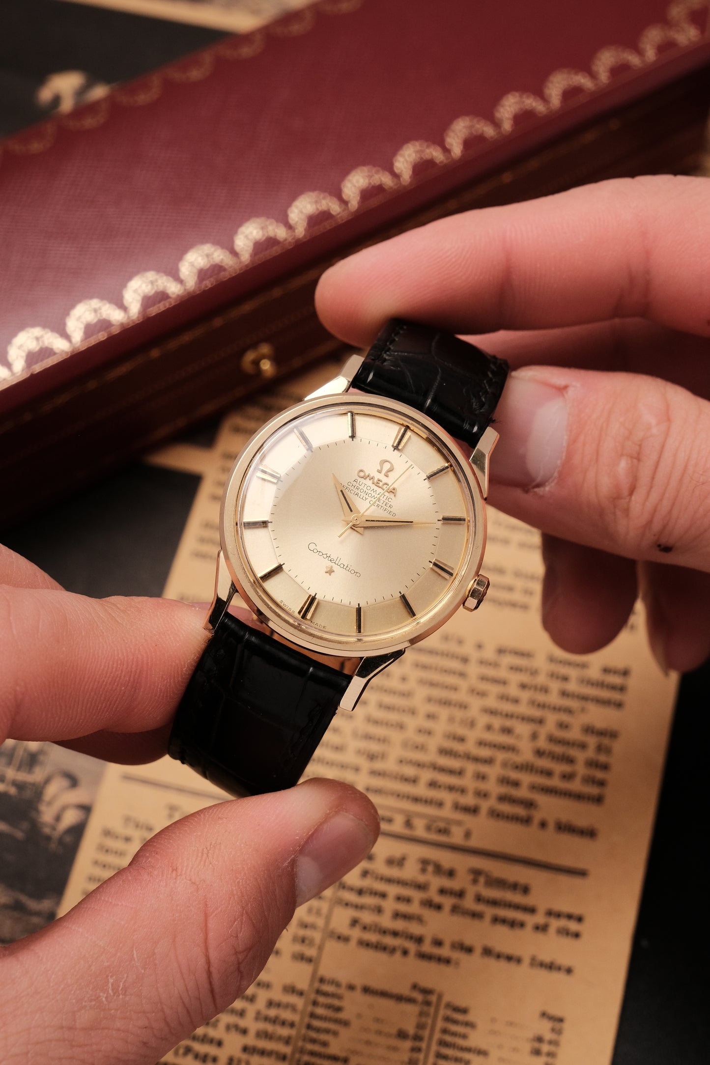 1964 OMEGA CONSTELLATION PIE PAN DOG LEG CHAMPAGNE Dial AUTOMATIC CHRONOMETER REF. 167.005