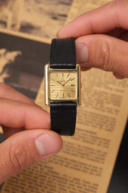 Omega De Ville Tank “Mini Normale” Champagne Mosaic Dial Manual Winding Ref. 511.0406
