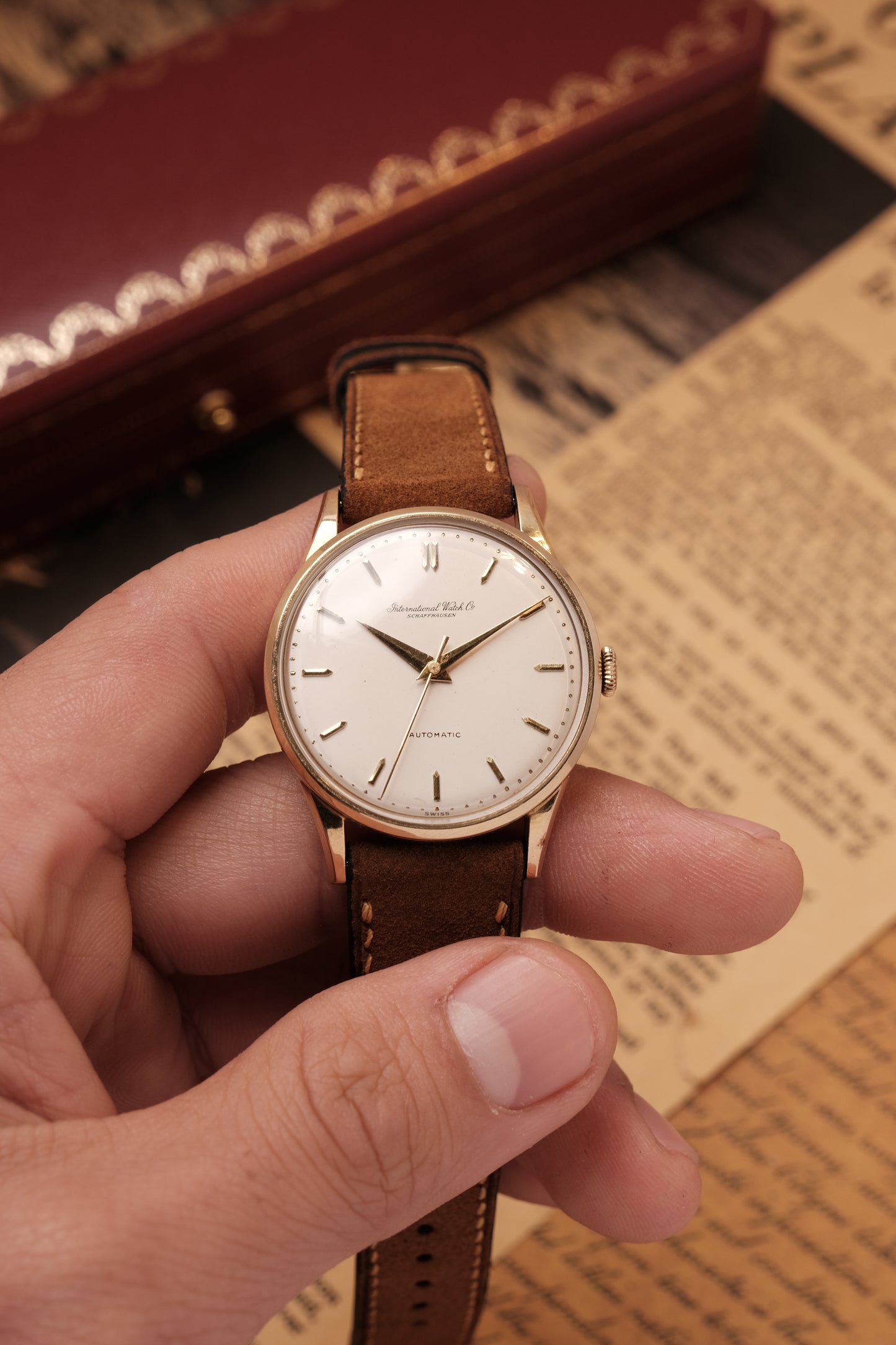 Calatrava IWC SCHAFFHAUSEN Cal.853 White Dial Automatic