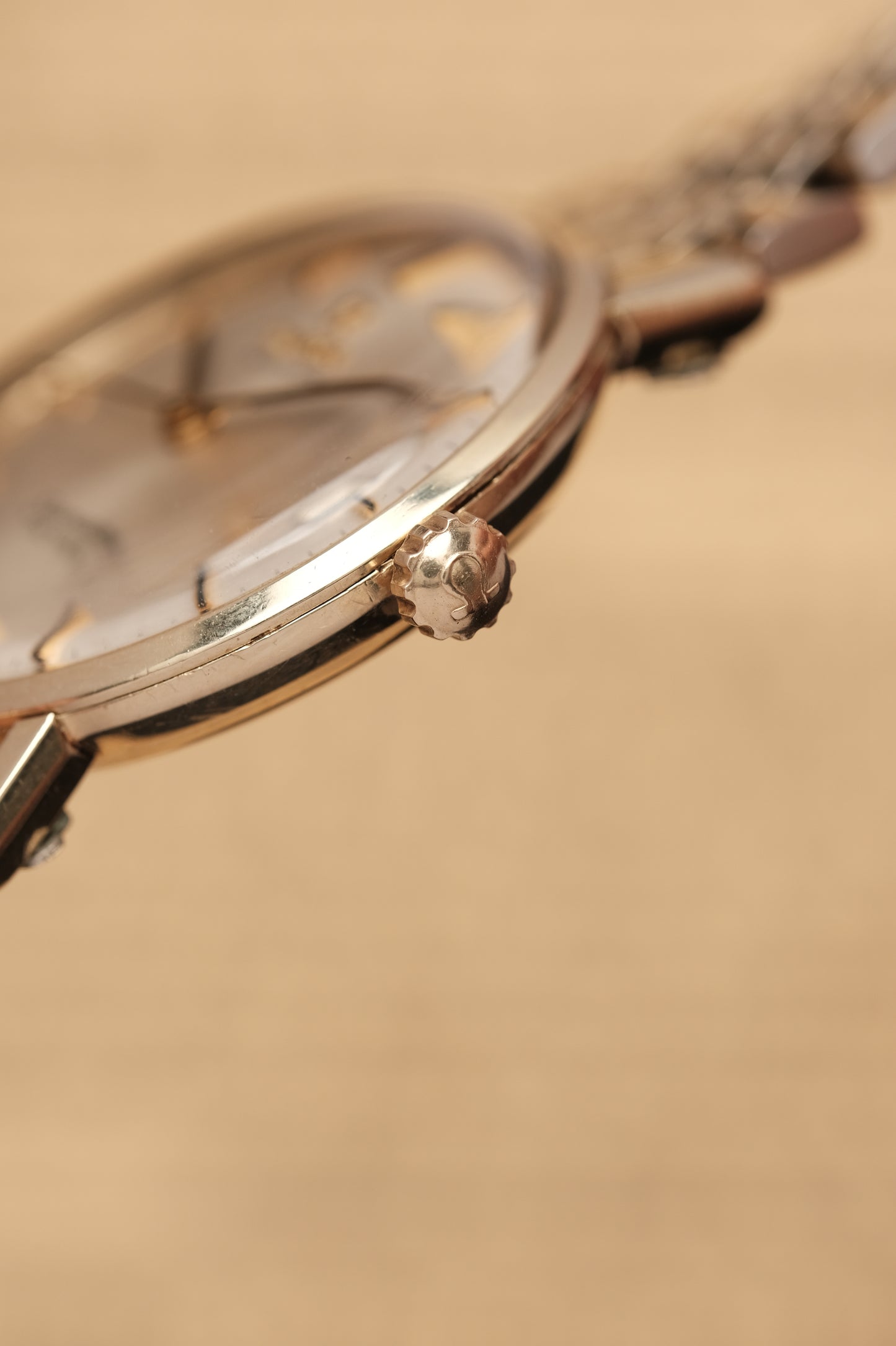 1967  14K Solid Gold Omega Seamaster De Ville reference LL 6590-1 34mm with Gold beads of rice bracelet