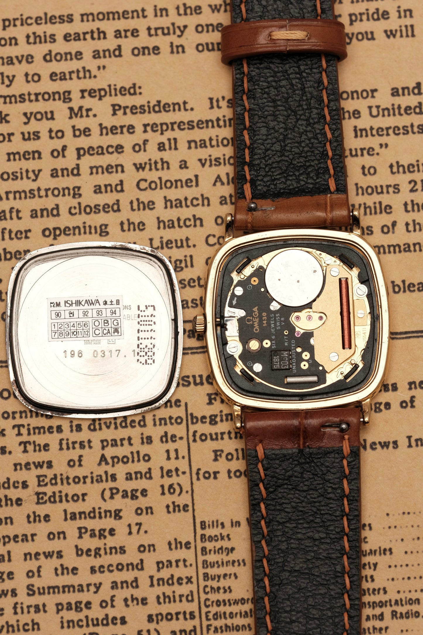 Vintage Omega De Ville Square (30x30mm) Quartz Ref. 196 0317.1