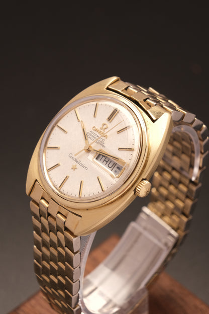 OMEGA Constellation C-shape Day-date Chronometer Linen White Dial  - 168.029