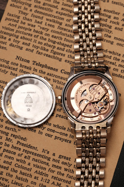 1963 OMEGA CONSTELLATION PIE PAN DOG LEG GOLD AUTOMATIC CHRONOMETER REF. 168.005