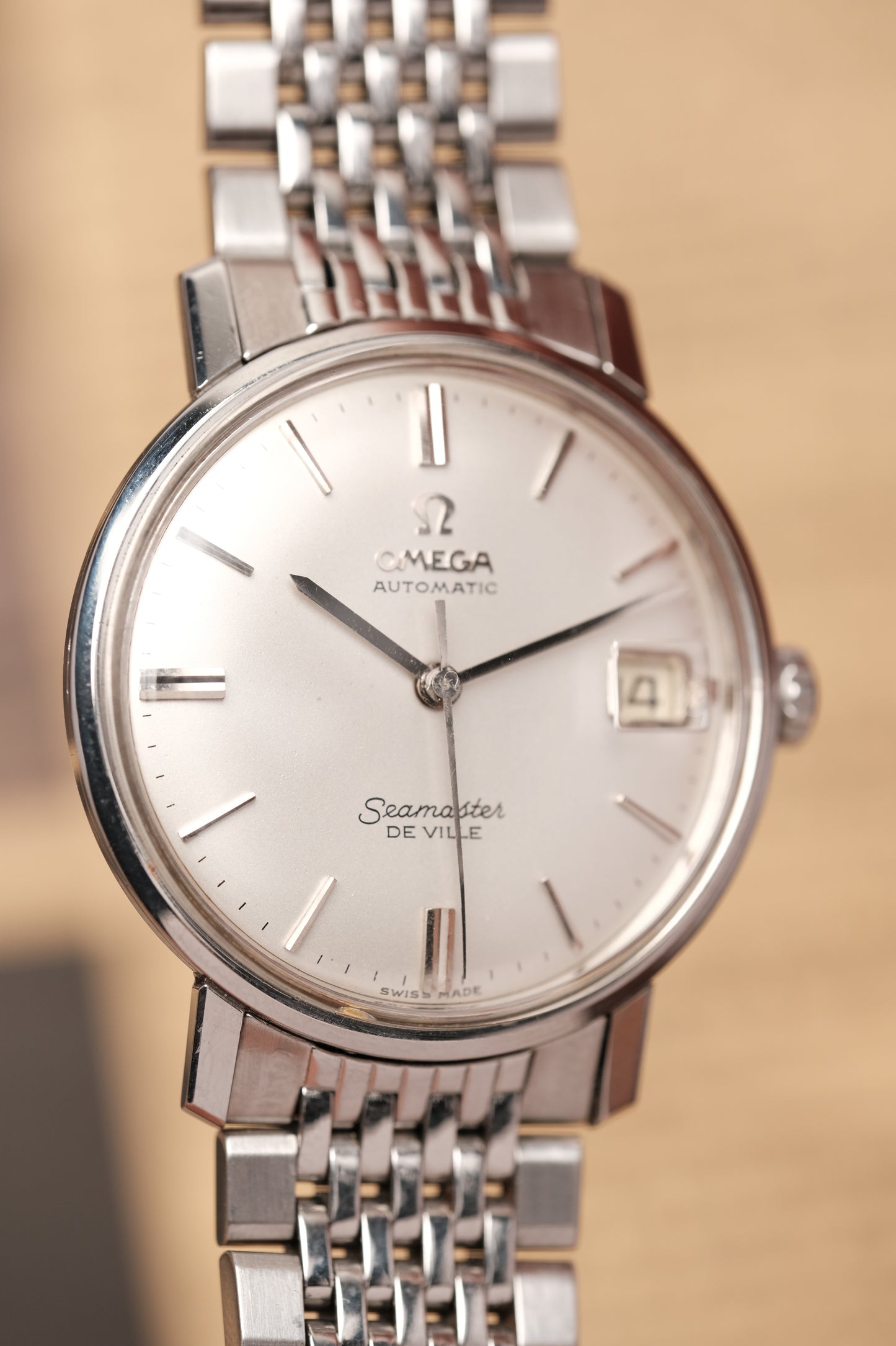 1966 Vintage Omega Seamaster De Ville Automatic White Dial 166.020