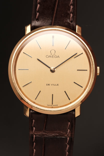 1970's OMEGA De Ville 111.0107 Cal.625 Gold Manual Winding Vintage