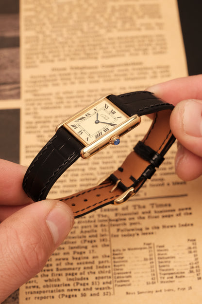CARTIER MUST DE TANK VERMEIL (LM 23x31mm) ROMAN DIAL QUARTZ