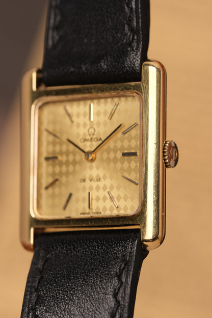Omega De Ville Tank “Mini Normale” Champagne Mosaic Dial Manual Winding Ref. 511.0406