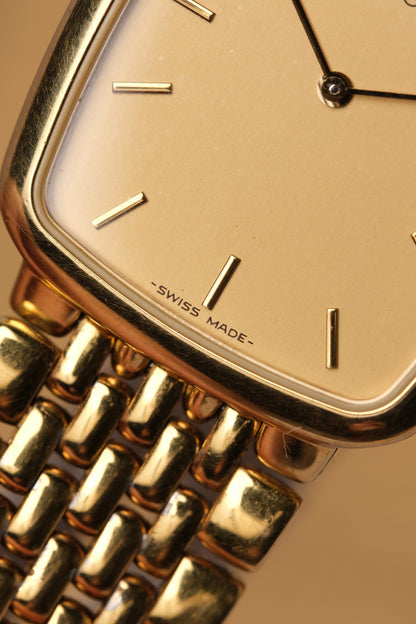 Omega De Ville Ref. 395.0876.2  Cal.1378 Vintage Gold Quartz Integrated Bracelet