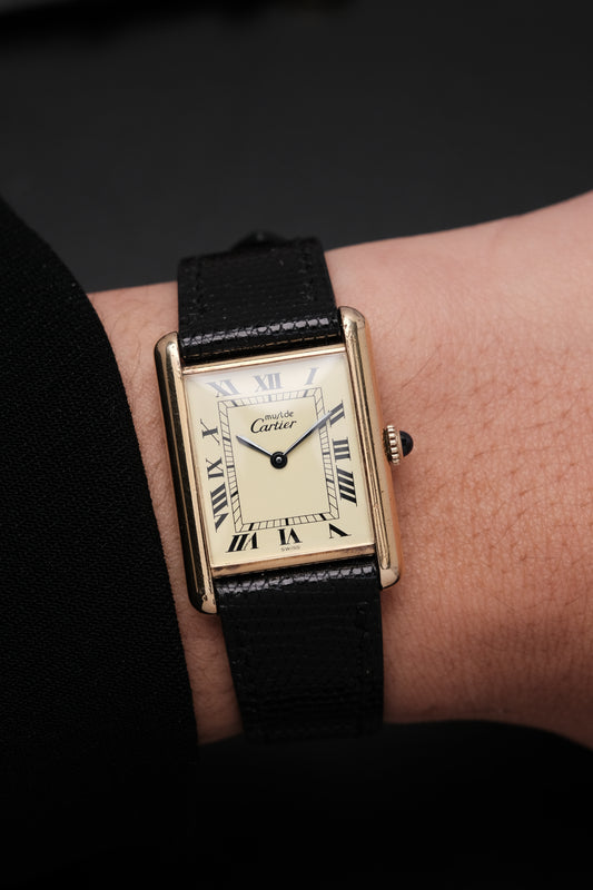 CARTIER MUST DE TANK VERMEIL (LM 23x31mm) ROMAN DIAL HAND WINDING 6115404