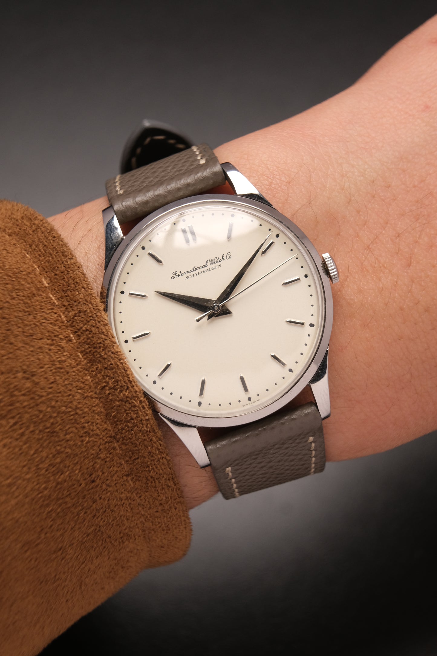 Calatrava IWC SCHAFFHAUSEN Cal.89 White Dial Hand Winding