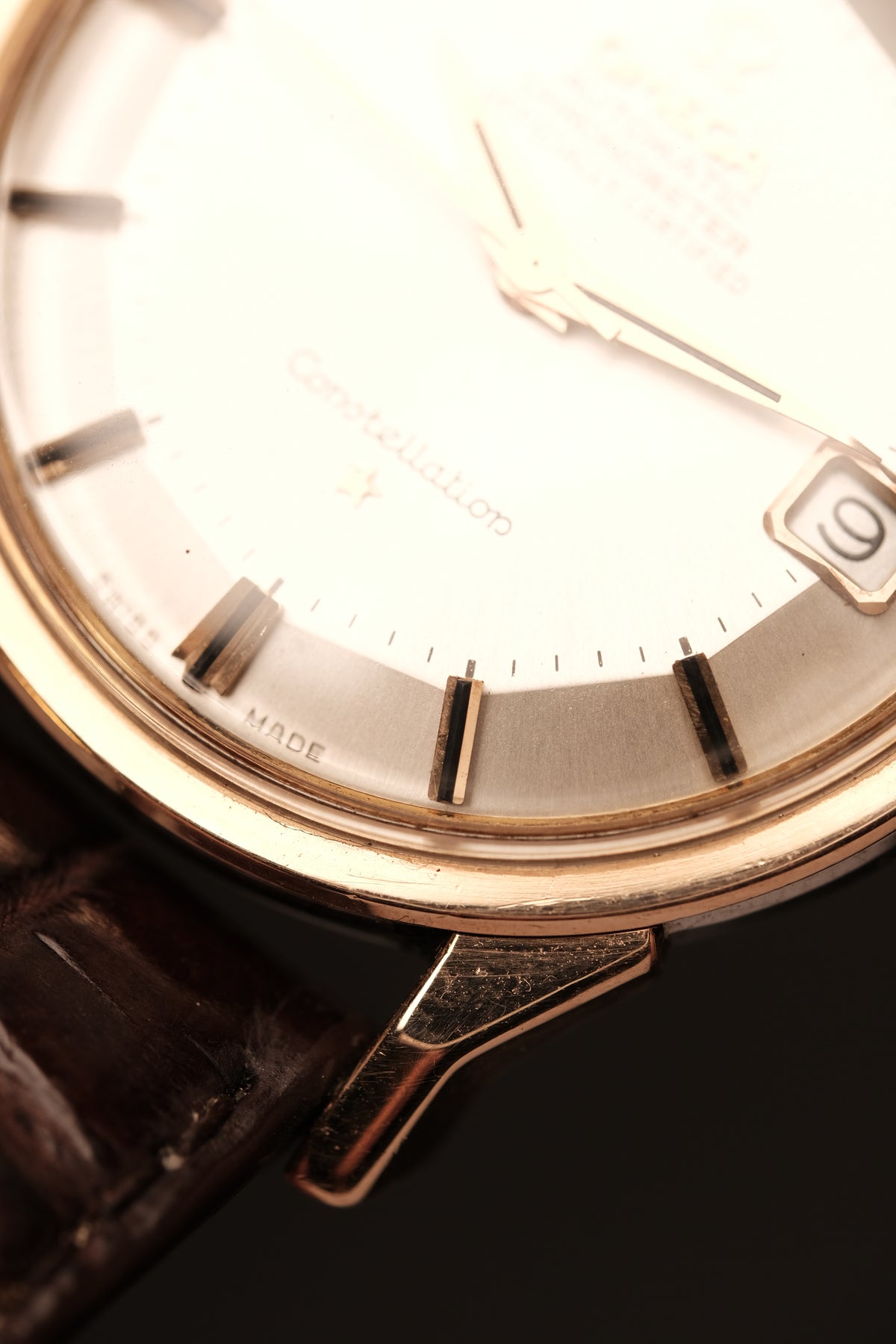 1964 OMEGA CONSTELLATION PIE PAN DOG LEG White Dial Rose Gold AUTOMATIC CHRONOMETER REF. 168.005