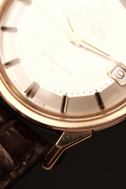 1964 OMEGA CONSTELLATION PIE PAN DOG LEG White Dial Rose Gold AUTOMATIC CHRONOMETER REF. 168.005