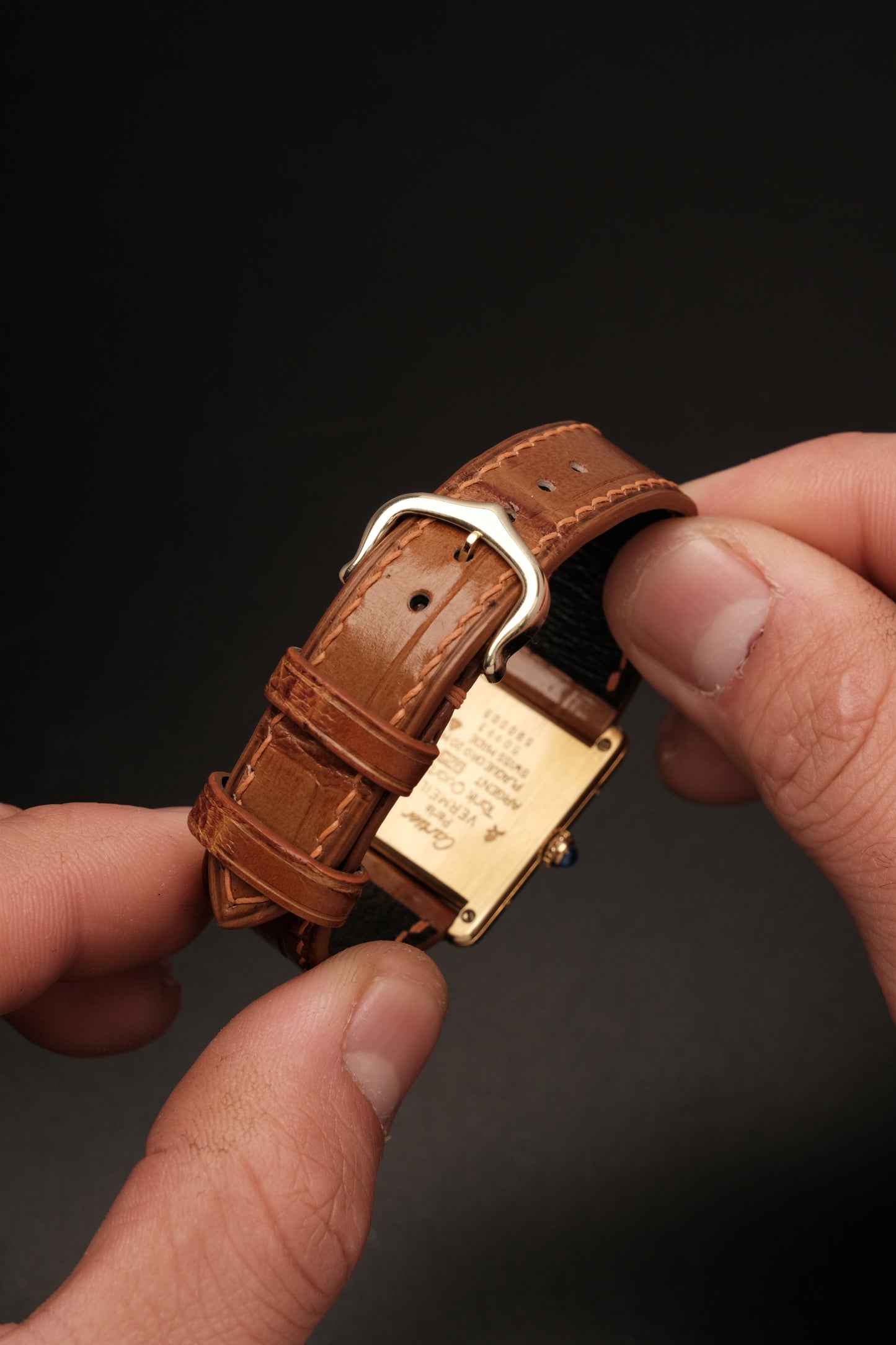 CARTIER MUST DE TANK VERMEIL (LM 23x31mm) ROMAN DIAL QUARTZ