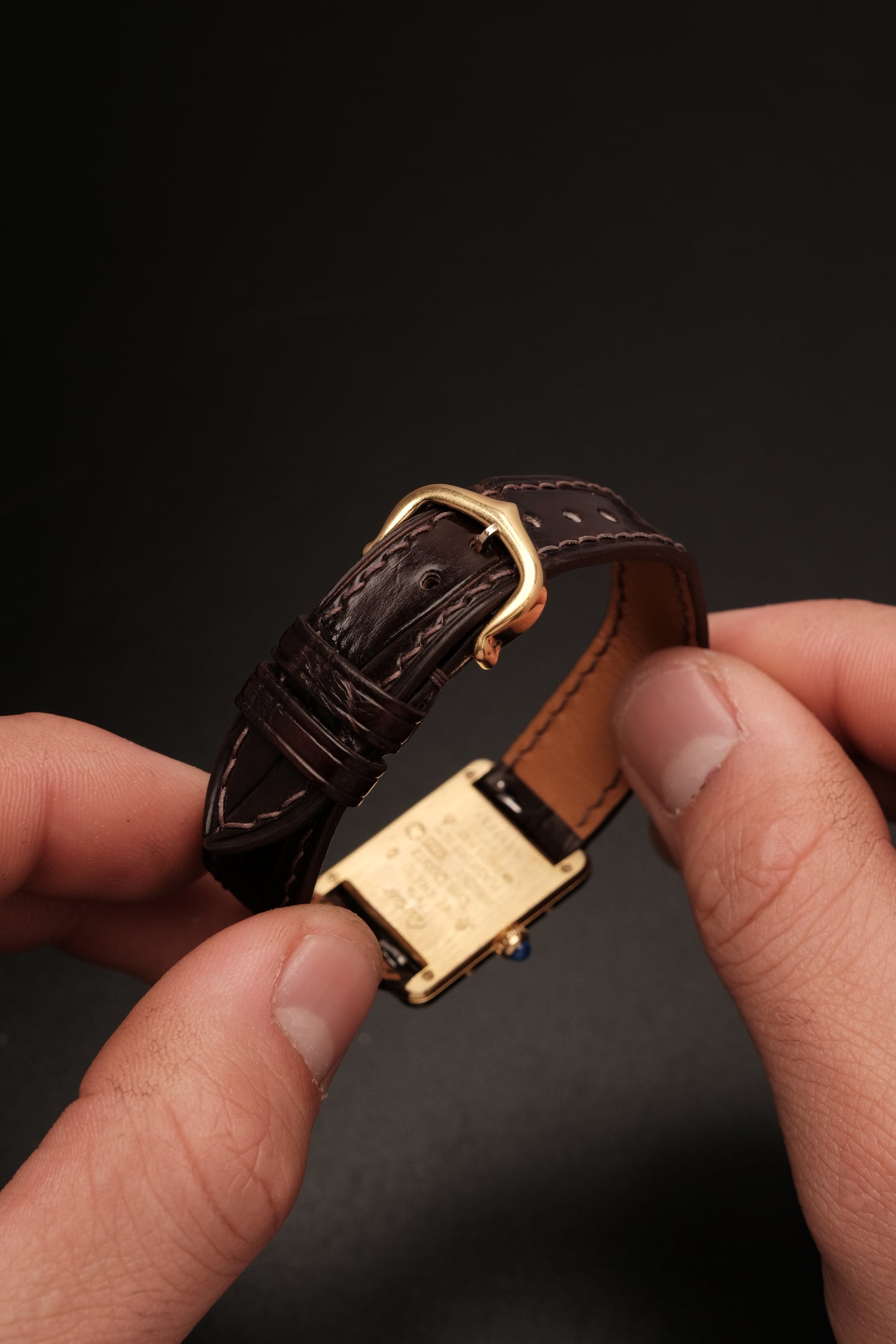 Vintage Cartier Must De Tank Vermeil (SM 20x28mm) ROMAN Ivory DIAL QUARTZ Ref.5057001
