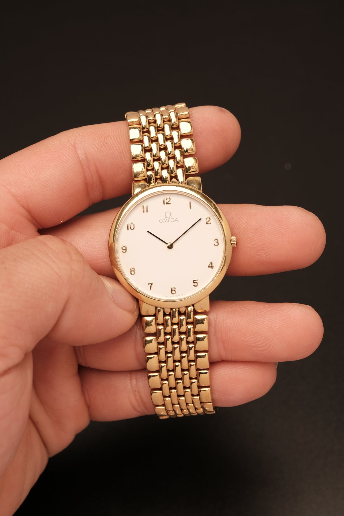 Omega De Ville Ref. 395.0875.2 Cal.1378 Ultra Thin Arabic Numeral Dial  Integrated Bracelet