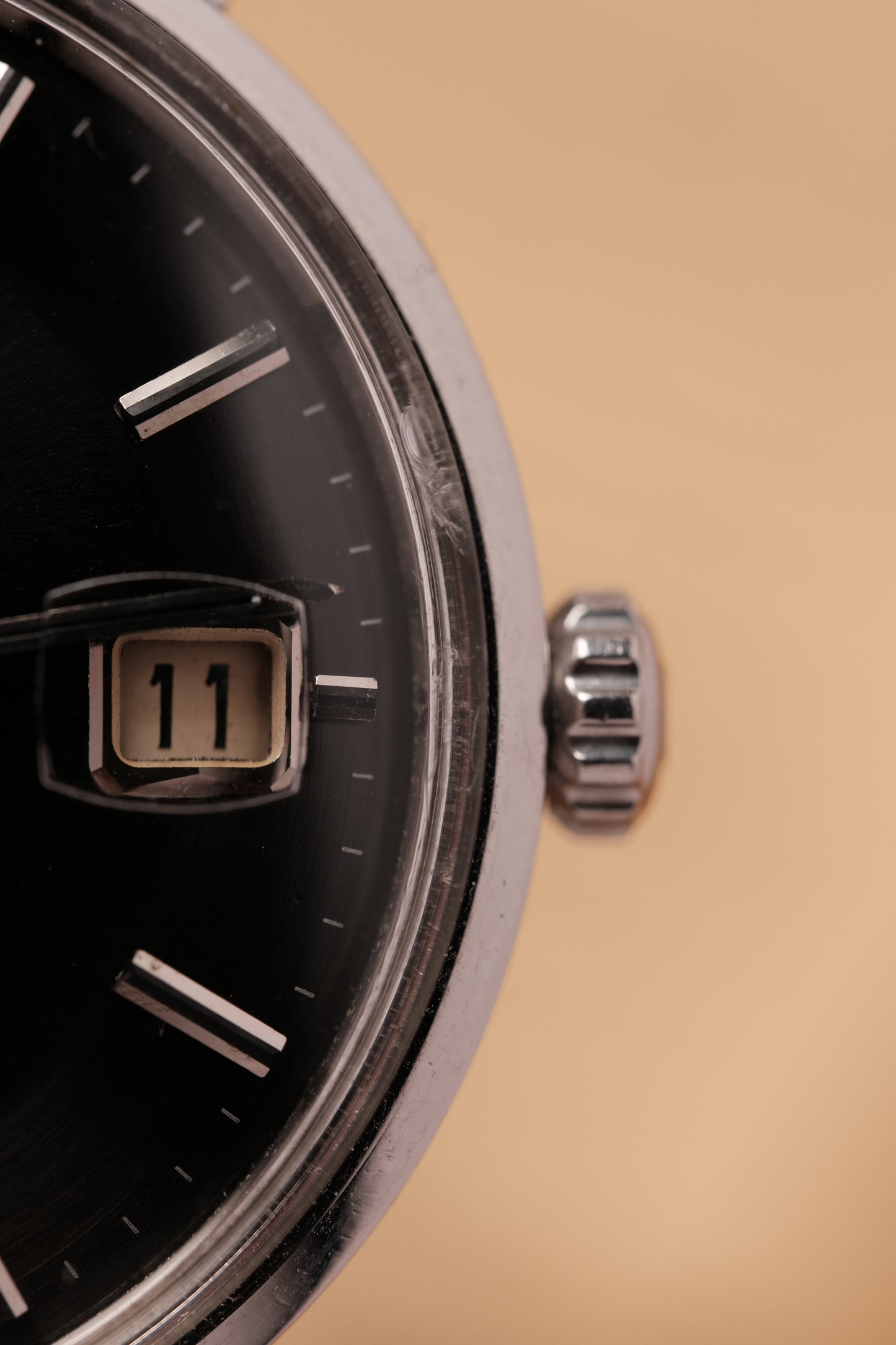 Vintage Omega Seamaster Automatic Deep Black Pie Pan Dial  166.020