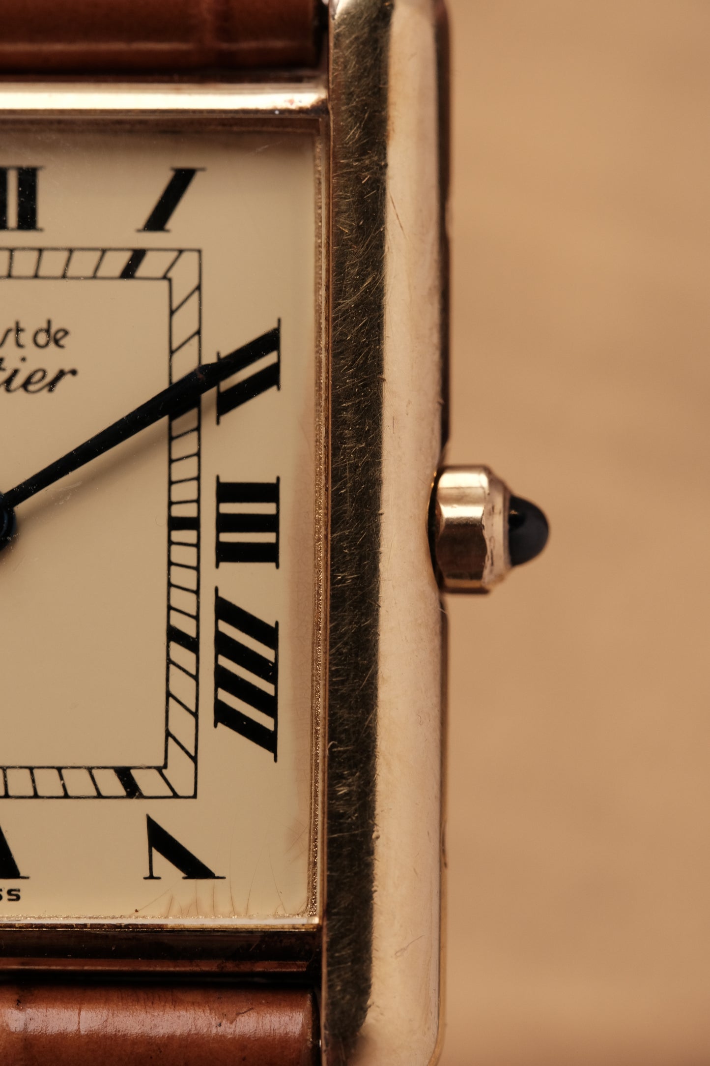 CARTIER MUST DE CARTIER TANK VERMEIL ROMAN DIAL REF. 64221