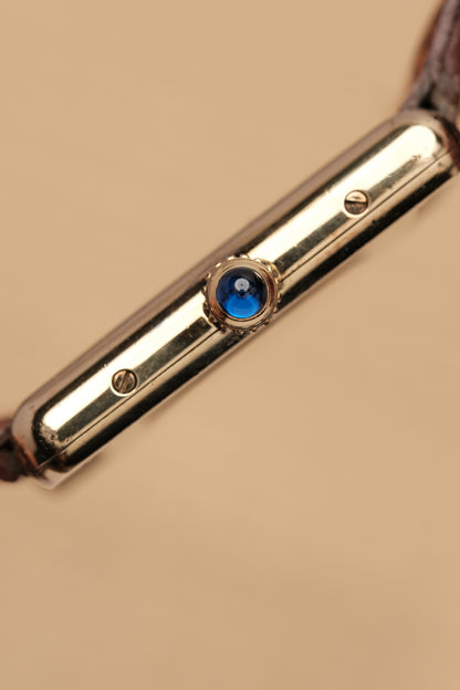CARTIER MUST DE TANK VERMEIL (LM 23x31mm) ROMAN DIAL QUARTZ Ref.590005